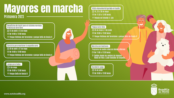 Nuevo programa de actividades al aire libre para mayores de Boadilla