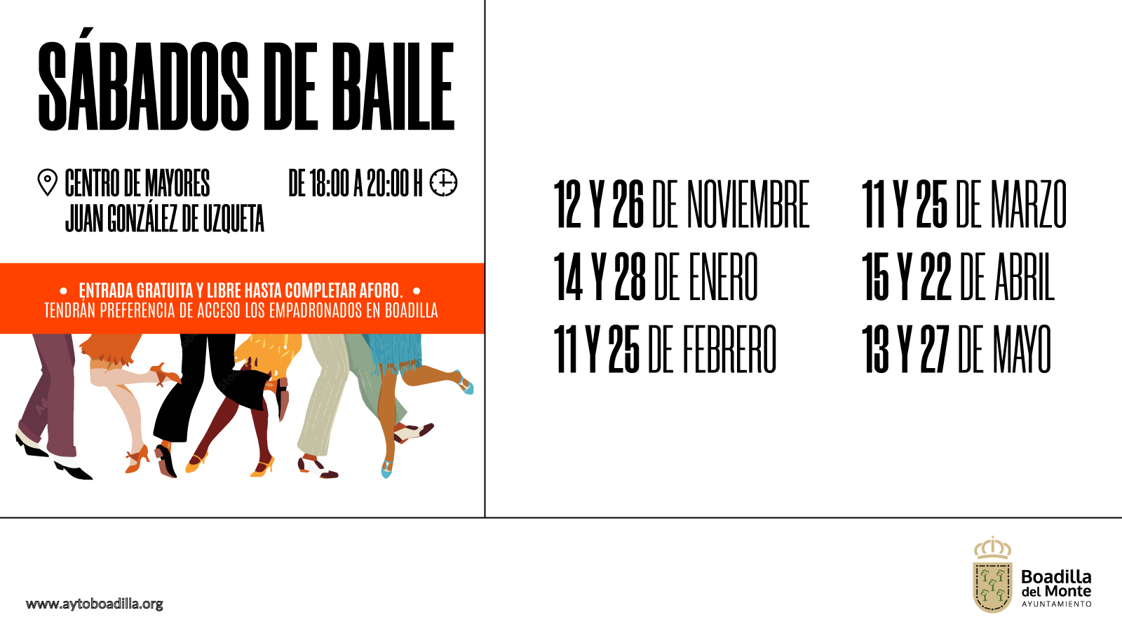 Sábados de baile con orquesta en Boadilla para los mayores