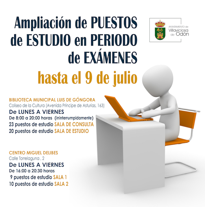 Más puestos de estudio en las bibliotecas de Villaviciosa durante el periodo de exámenes