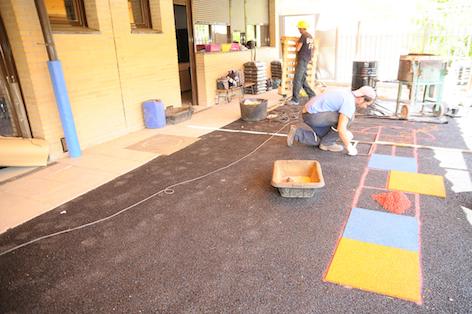 Pintura y arreglos en el CEIP Ágora de Boadilla