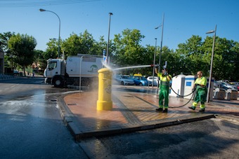 Boadilla comienza los trabajos de limpieza especial en Las Eras 