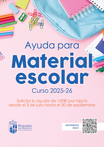 Pide tu ayuda para material escolar el próximo curso en Pozuelo
