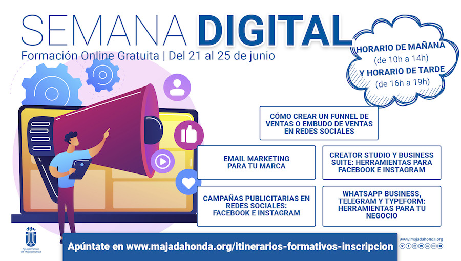 Formación sobre el mundo digital gratuita en Majadahonda