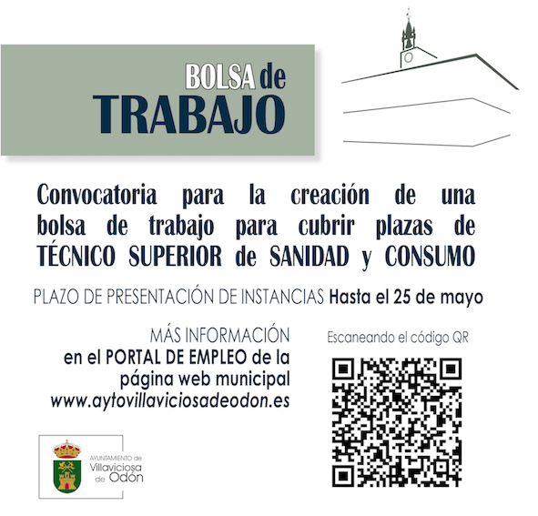 Vacantes en el Ayuntamiento de Villaviciosa de Odón para técnicos de Sanidad y Consumo