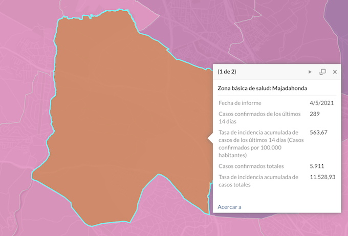 La zona básica de salud de Majadahonda continuará confinada una semana más