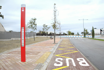 Nueva parada del autobús de Boadilla L4, la avenida de la Armada Española