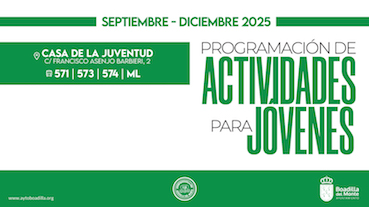 Programación de actividades y formación para jóvenes para el último cuatrimestre de 2025