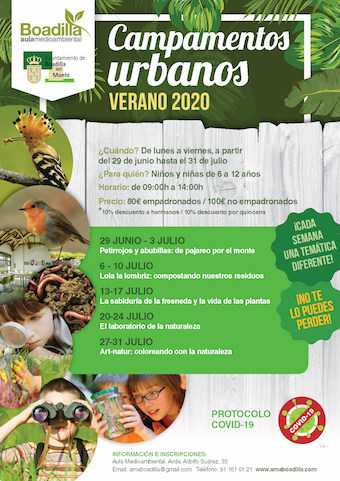 Campamentos temáticos en el Aula Medioambiental de Boadilla durante el mes de julio