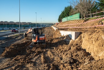 Boadilla construye su tercer carril de la M-513