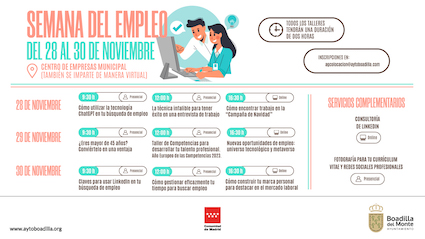 Boadilla tendrá su Semana del Empleo a finales de noviembre