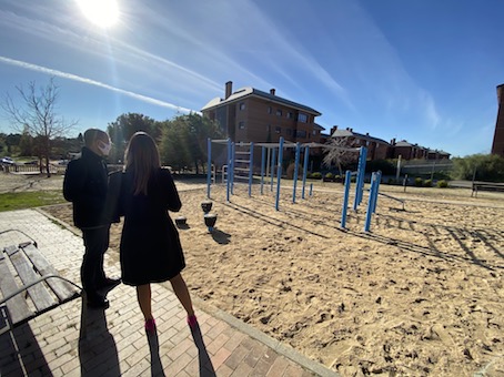 Circuito de calistenia con código QR en Majadahonda
