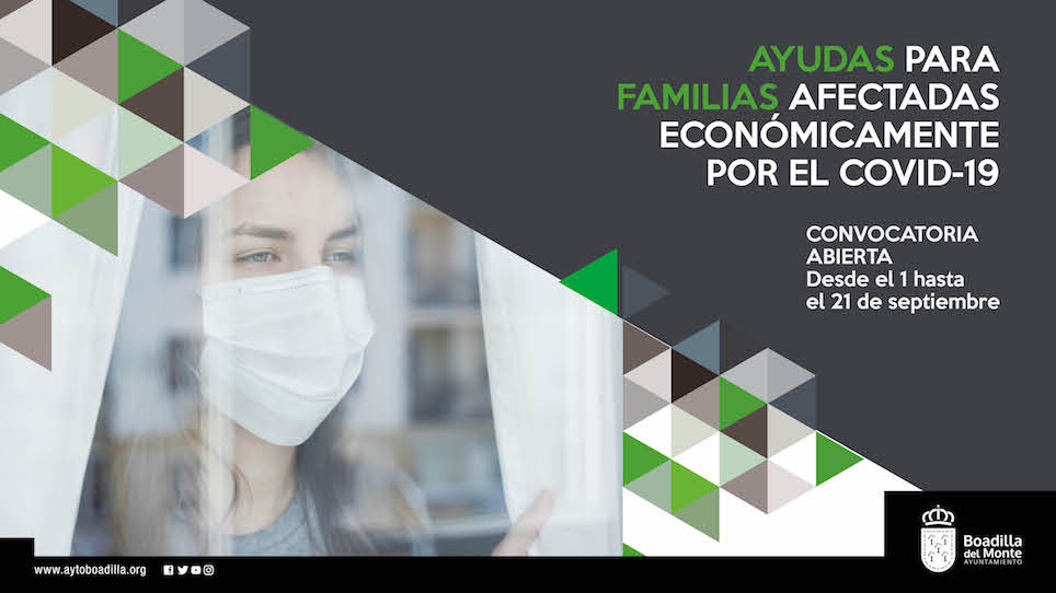 Ayudas de hasta 1.500 euros para las familias afectadas por la pandemia de Boadilla del Monte