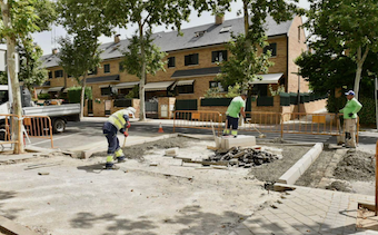 Más espacio para el peatón en la calle Manuel de Falla de Boadilla