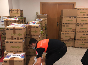 Boadilla recoge alimentos, productos higiénicos y material sanitario para Ucrania