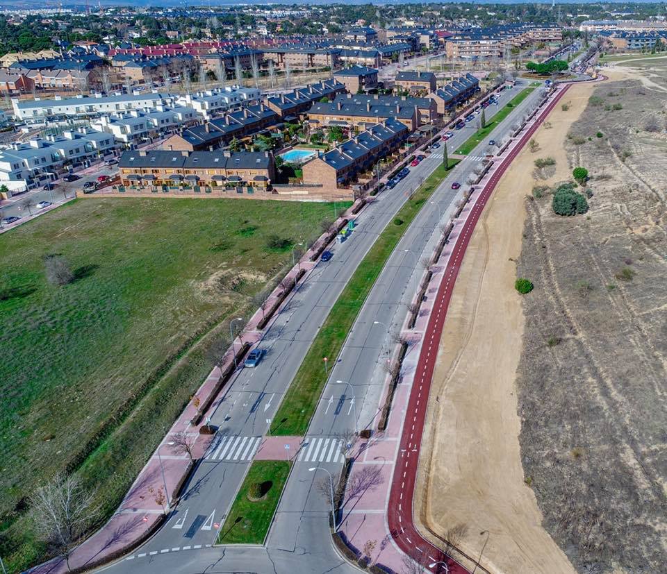 El carril bici de Boadilla crece